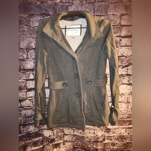 Maurice's Grey Cotton Pea Coat sz Medium